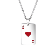 Ace of Hearts Pendant Necklace